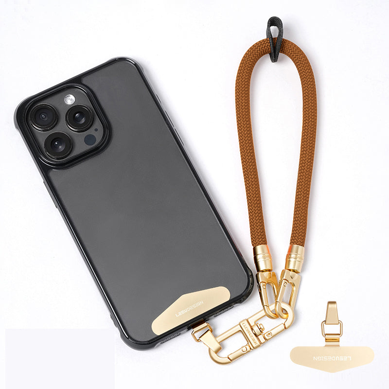 LEEU DESIGN 30cm Smartphone Strap Cell Phone Polyester Lanyard with Metal Tether Tab LEEU DESIGN 30cm Smartphone Strap Cell Phone Polyester Lanyard with Metal Tether Tab